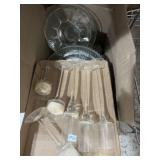 Formal serving glass and candleholders Formal serving glass and candleholders