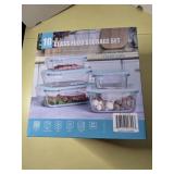 10 piece glass storage set 10 piece glass storage set