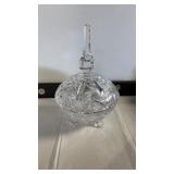 Vintage clear glass candy dish with lid Vintage clear glass candy dish with lid