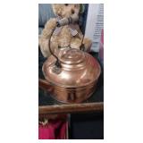 Copper tea kettle has some damage Copper tea kettle has some damage