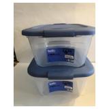 2 new 2 quart plastic tubs with locking lid 2 new 2 quart plastic tubs with locking lid