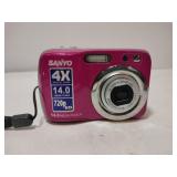 Sanyo  pink camera 14.0 mega pixels Sanyo  pink camera 14.0 mega pixels