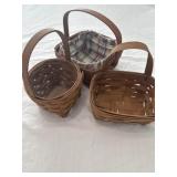 3 longaberger baskets 3 longaberger baskets