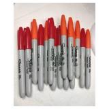 15 red/orange sharpie permanent markers 15 red/orange sharpie permanent markers