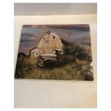 12 in x 15 in metal barn scene sign 12 in x 15 in metal barn scene sign