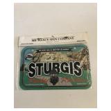 4-1/2 in x 7 in metal Sturgis plate 4-1/2 in x 7 in metal Sturgis plate