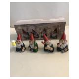 4 mini Happy Time gnomes 4 mini Happy Time gnomes
