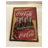 12 in x 17 in metal Coca-Cola sign 12 in x 17 in metal Coca-Cola sign