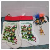 Ninja turtles stocking, troll dolls, and hulk Ninja turtles stocking, troll dolls, and hulk