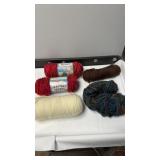 Assortment of yarn, 5 different yarn, colors Assortment of yarn, 5 different yarn, colors