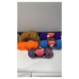 Red heart yarn assortment 5 different colored Red heart yarn assortment 5 different colored