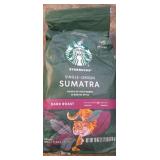 Large 18oz bag of Starbucks Sumatra ground coffee Large 18oz bag of Starbucks Sumatra ground coffee