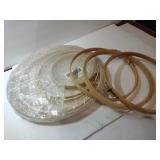 Wooden bamboo floral wall hanging craft rounds Wooden bamboo floral wall hanging craft rounds