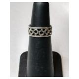 Silver ring unmarked size 4.     .060oz Silver ring unmarked size 4.     .060oz