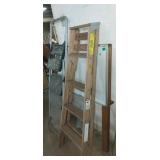 Wooden 5ft ladder,  whiteboard art stand, and Wooden 5ft ladder,  whiteboard art stand, and