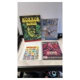 Magazine and comic book assortment, heavy metal Magazine and comic book assortment, heavy metal