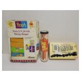 Vintage Pooh blocks game, pic up sticks, domonos Vintage Pooh blocks game, pic up sticks, domonos