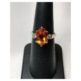 Kimberly 10 k  citrine Stone ring size 5.5. Kimberly 10 k  citrine Stone ring size 5.5.