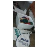 Ping pong accessories,  and 2 tennis rackets