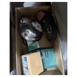 Lawnmower wheels, reflective bowls, cord winders