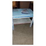 Hand painted wooden bench with sailboat