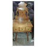Maple 1 drawer telephone stand 22x16x27in 46in