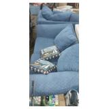 Blue love seat 68x37