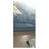 Blue sleeper sofa 88x37in