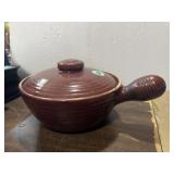 Vintage stoneware lidded bowl marked 200