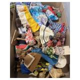 Various handmade folk style dolls