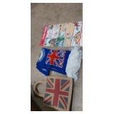 Tiny tote bag, England scarf and decorative towel