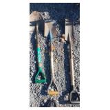 3 shovels