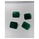 4   green simulated gems
