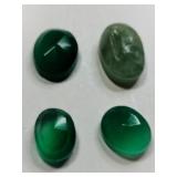 4 green simulated gems