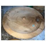 24-in unfinished handturned wooden platter