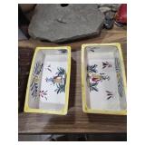 2 hand Painted dishes