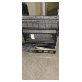 Radiant flame gas fire place heater