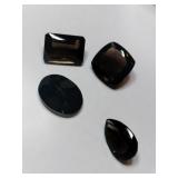 4 brown simulated gems