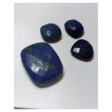 4 dark blue simulated gems