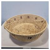 Hand woven basket 18in x 5in