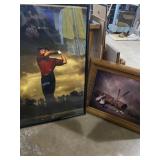 Tiger Woods driven Nike golf poster and golf