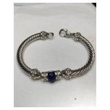 Silver rope style bracelet marked Judith Ripka