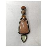 Whitney Kelly Stone pendant Marked Wk  925.