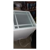 Lighted glass top side table 21in