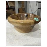 8-in handcrafted finished wooden bowl