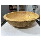 14 in hand turned wooden salad bowl