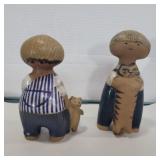 Lisa Larson Pelle Swedish figures pottery 7.5in