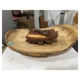 14x16 live-edge burl wood bowl