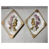 Lefton Ladies bonnet wall hangings