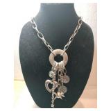 Metal dangling  necklace